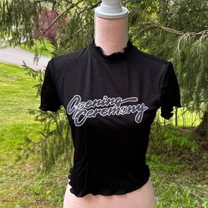 Opening Ceremony Lettuce Hem Top